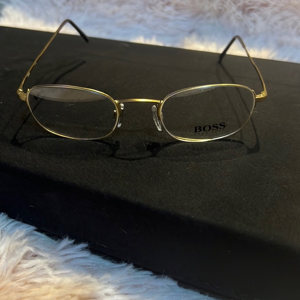 Boss frames glasses.